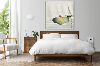 Plakat  Frog on Lotus Leaf, Koson Japoński Vintage do Salonu