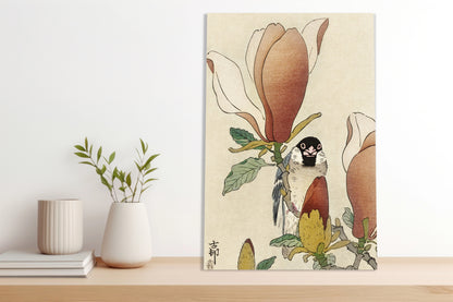 Obraz  Sparrow, Koson Japoński Vintage do Salonu