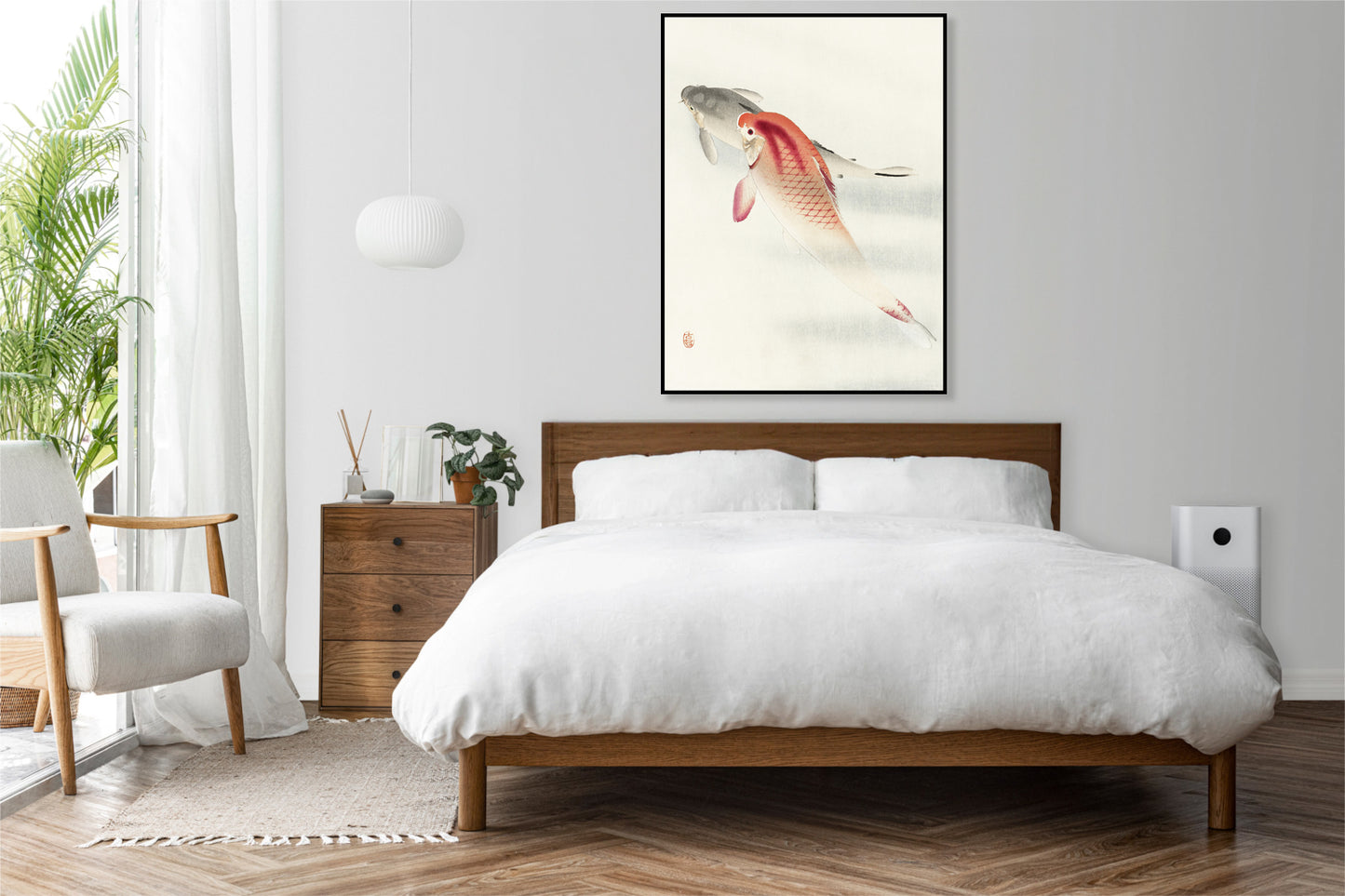 Plakat  Two Carp, Koson Japoński Vintage do Salonu