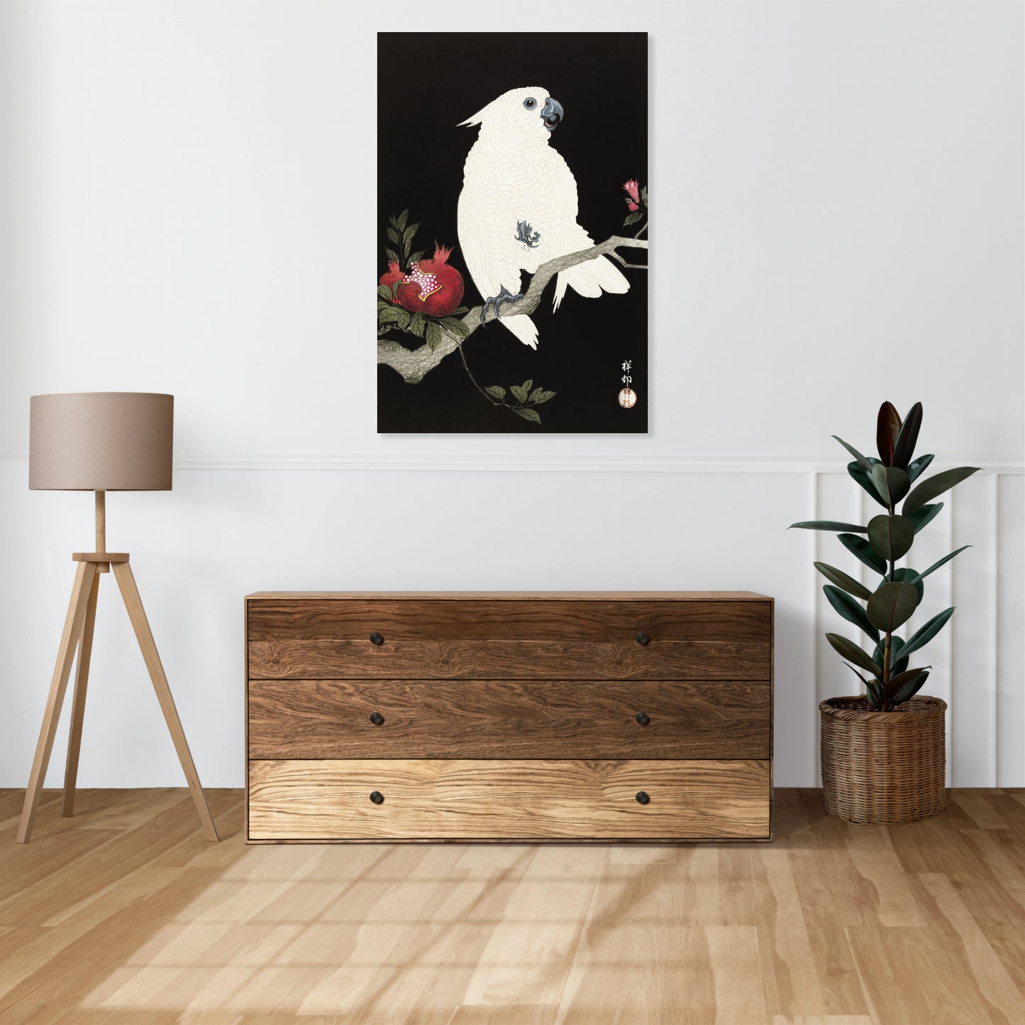 Obraz  Cockatoo and Pomegranate 2, Koson Vintage do Salonu