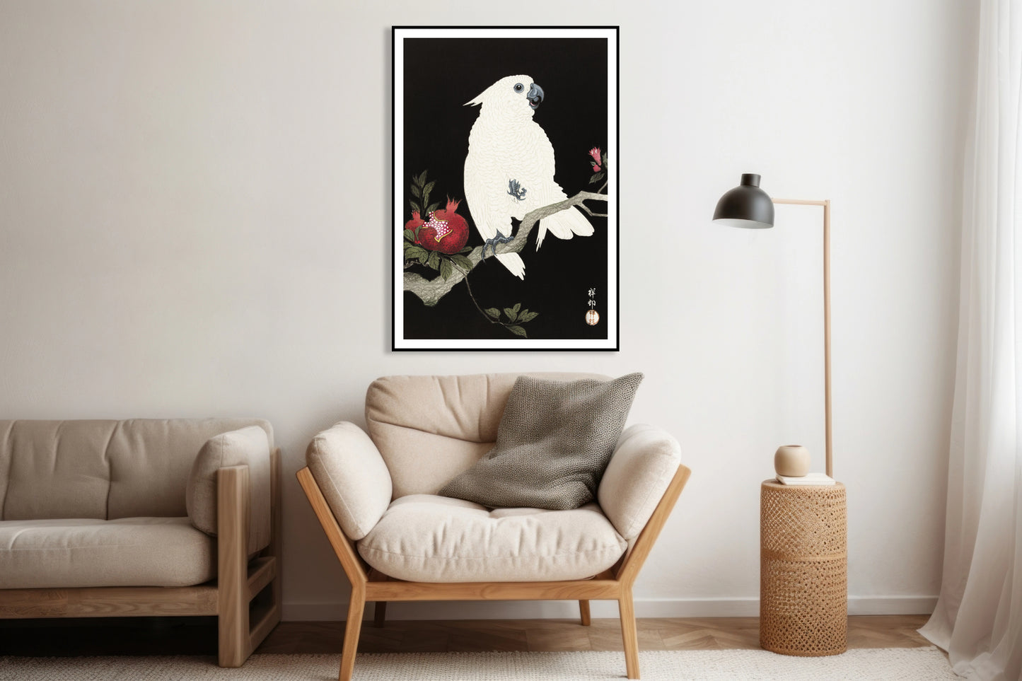 Plakat  Cockatoo and Pomegranate 2, Koson Vintage do Salonu