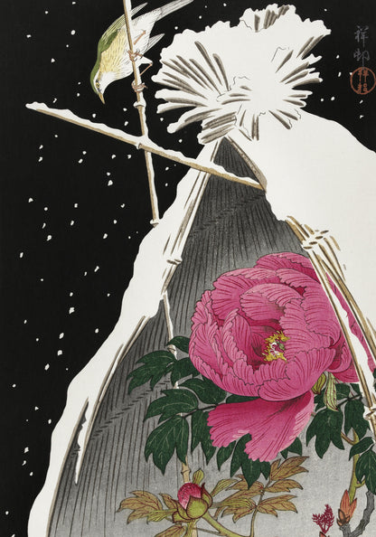 Plakat  Siberian bluechat, Koson Japoński Vintage do Salonu