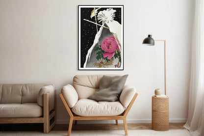 Plakat  Siberian bluechat, Koson Japoński Vintage do Salonu
