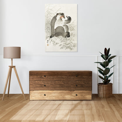 Obraz  Monkey with Insect, Koson Japoński Vintage do Salonu