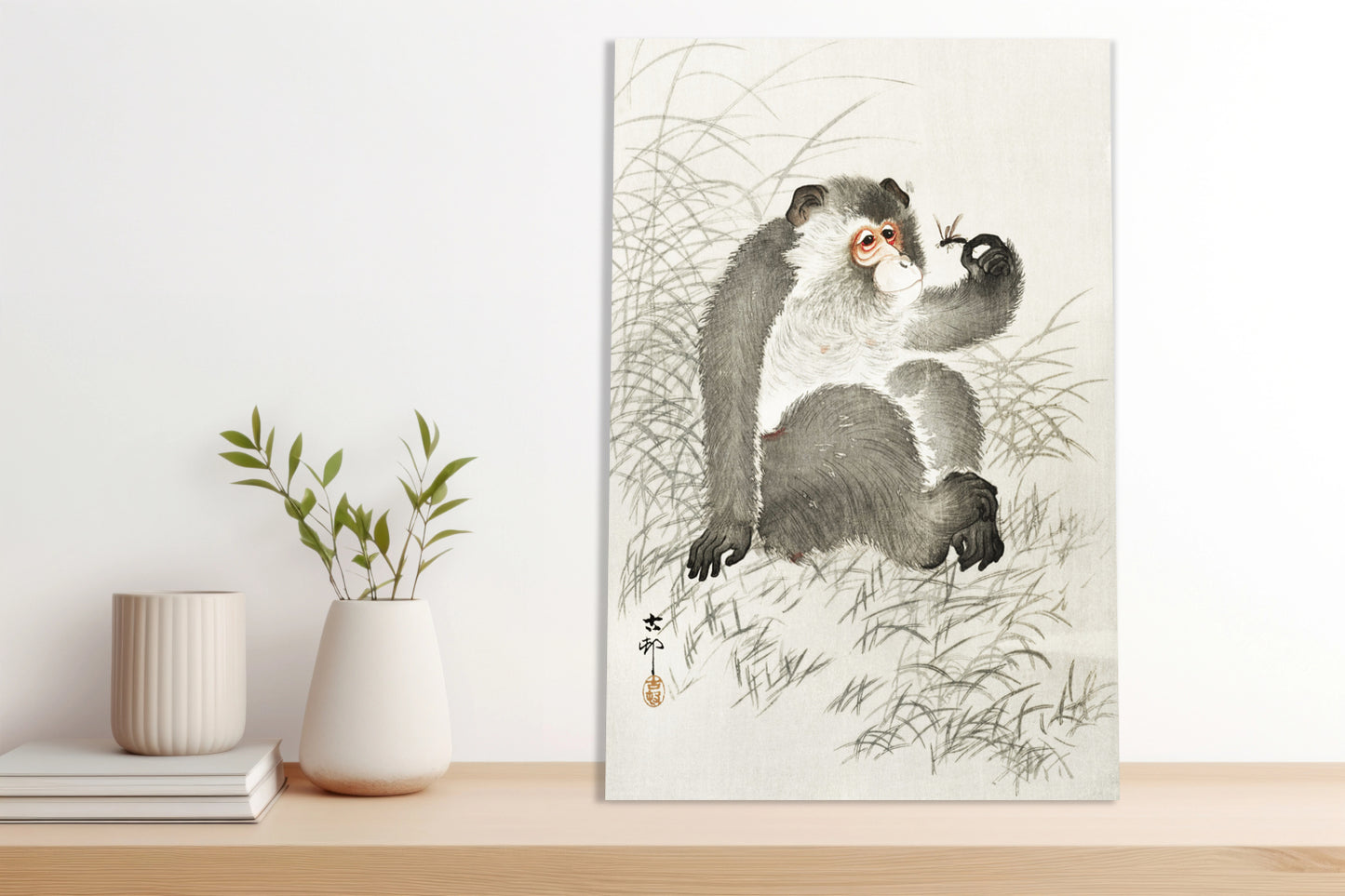 Obraz  Monkey with Insect, Koson Japoński Vintage do Salonu
