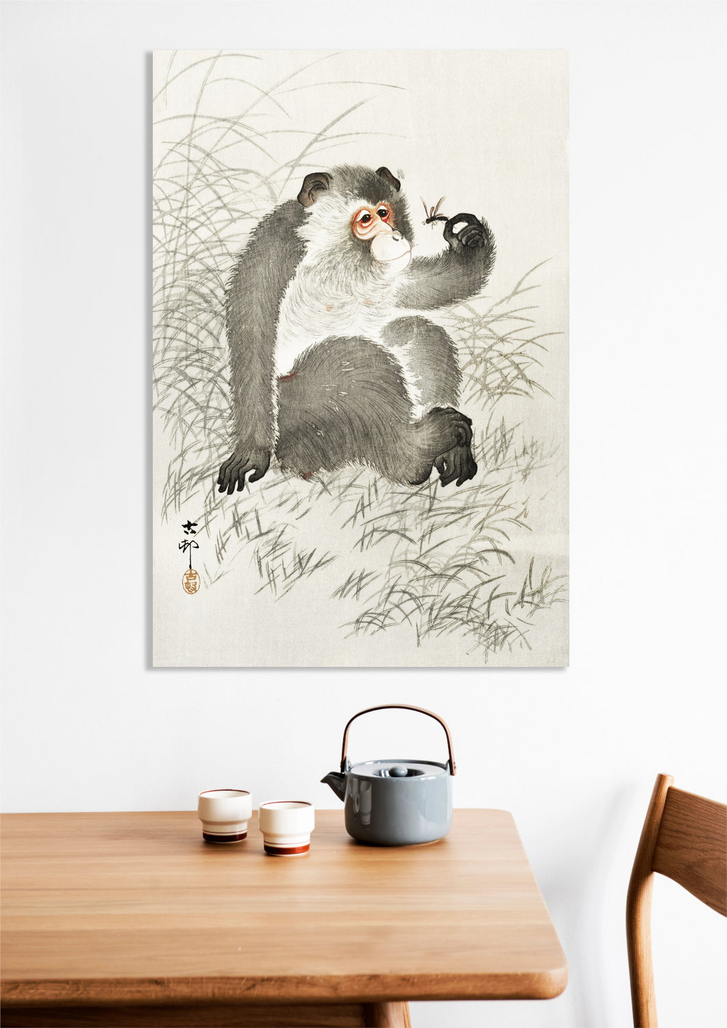 Obraz  Monkey with Insect, Koson Japoński Vintage do Salonu