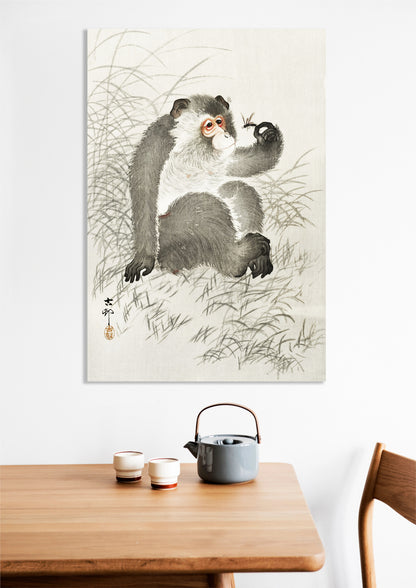 Obraz  Monkey with Insect, Koson Japoński Vintage do Salonu