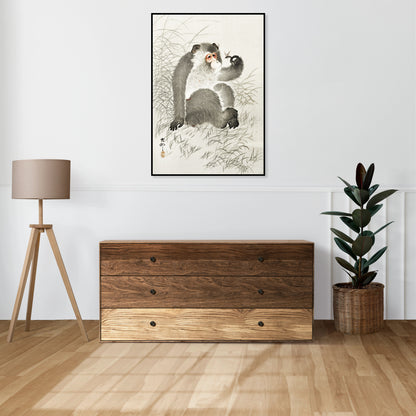 Plakat  Monkey with Insect, Koson Japoński Vintage do Salonu