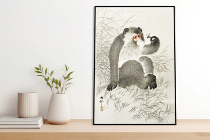 Plakat  Monkey with Insect, Koson Japoński Vintage do Salonu