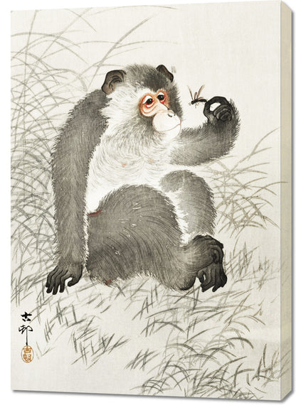 Obraz  Monkey with Insect, Koson Japoński Vintage do Salonu