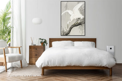 Plakat  White Heron on Tree, Koson Japoński Vintage do Salonu