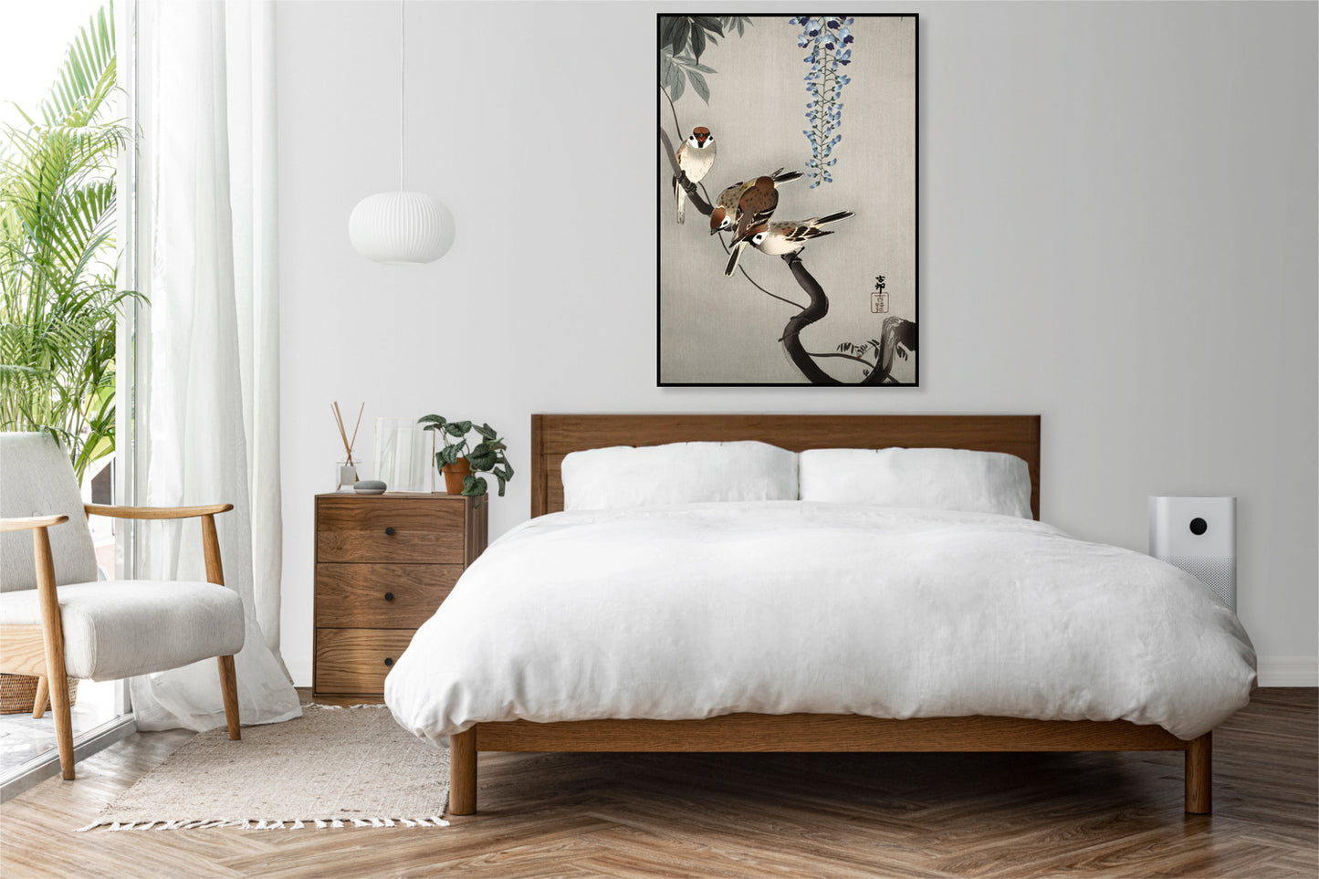 Plakat  Ring Sparrows, Koson Japoński Vintage do Salonu