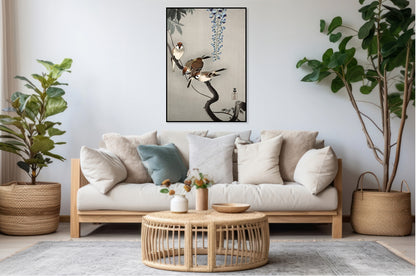 Plakat  Ring Sparrows, Koson Japoński Vintage do Salonu