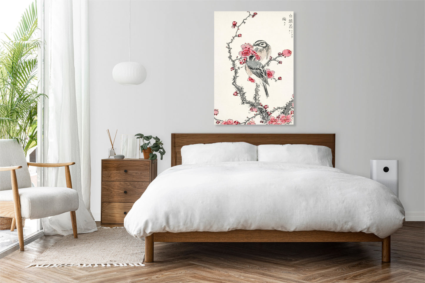 Obraz  Pine Bunting, Kashu Japoński Vintage do Salonu