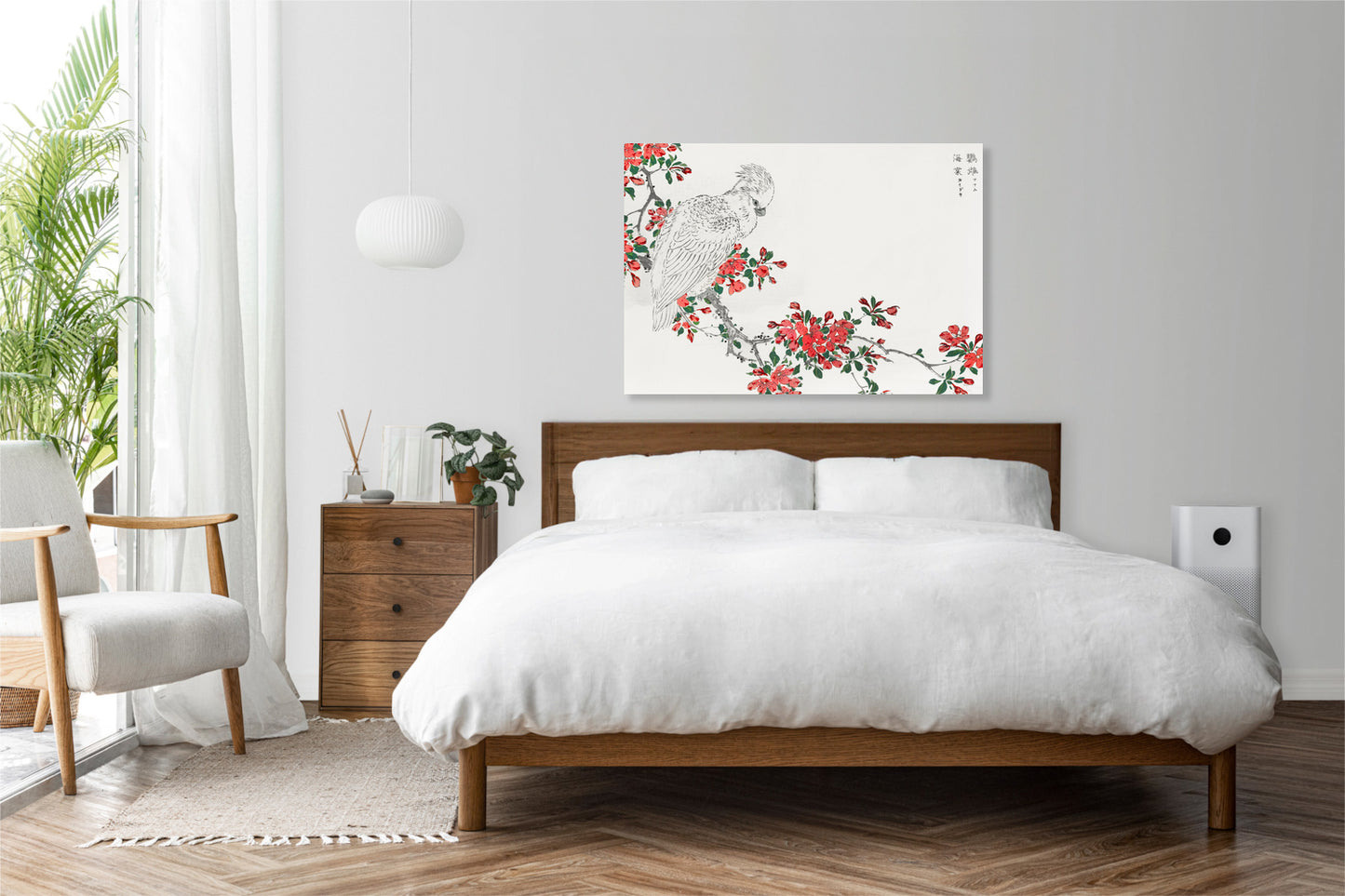 Obraz  Parrot and Pyrus, Kashu Japoński Vintage do Salonu
