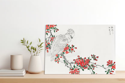 Obraz  Parrot and Pyrus, Kashu Japoński Vintage do Salonu