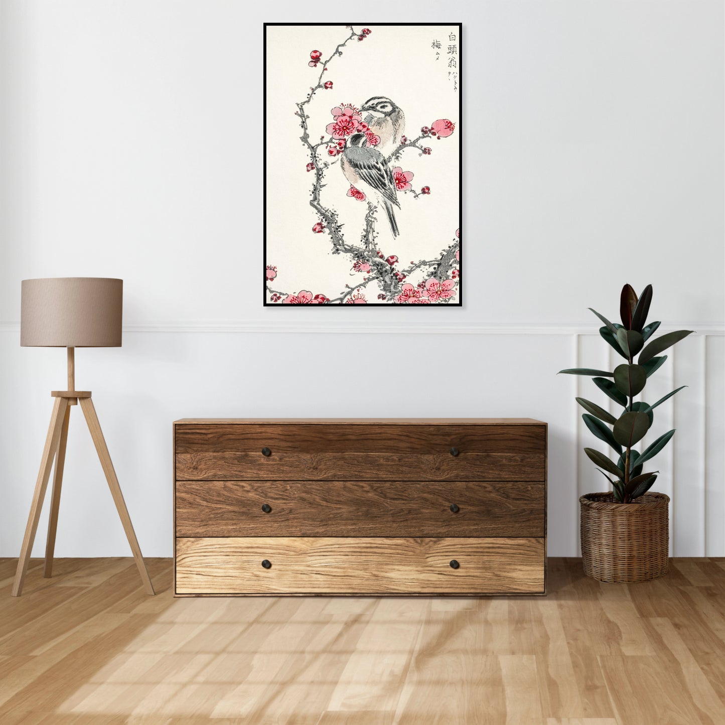 Plakat  Pine Bunting, Kashu Japoński Vintage do Salonu