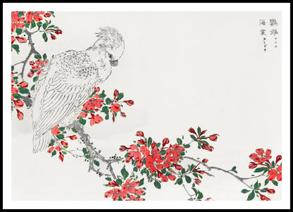 Plakat  Parrot and Pyrus, Kashu Japoński Vintage do Salonu