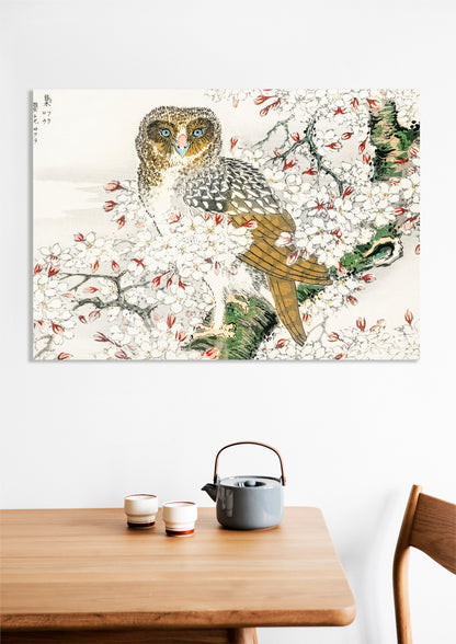 Obraz  Short-Eared Owl, Kashu Japoński Vintage do Salonu