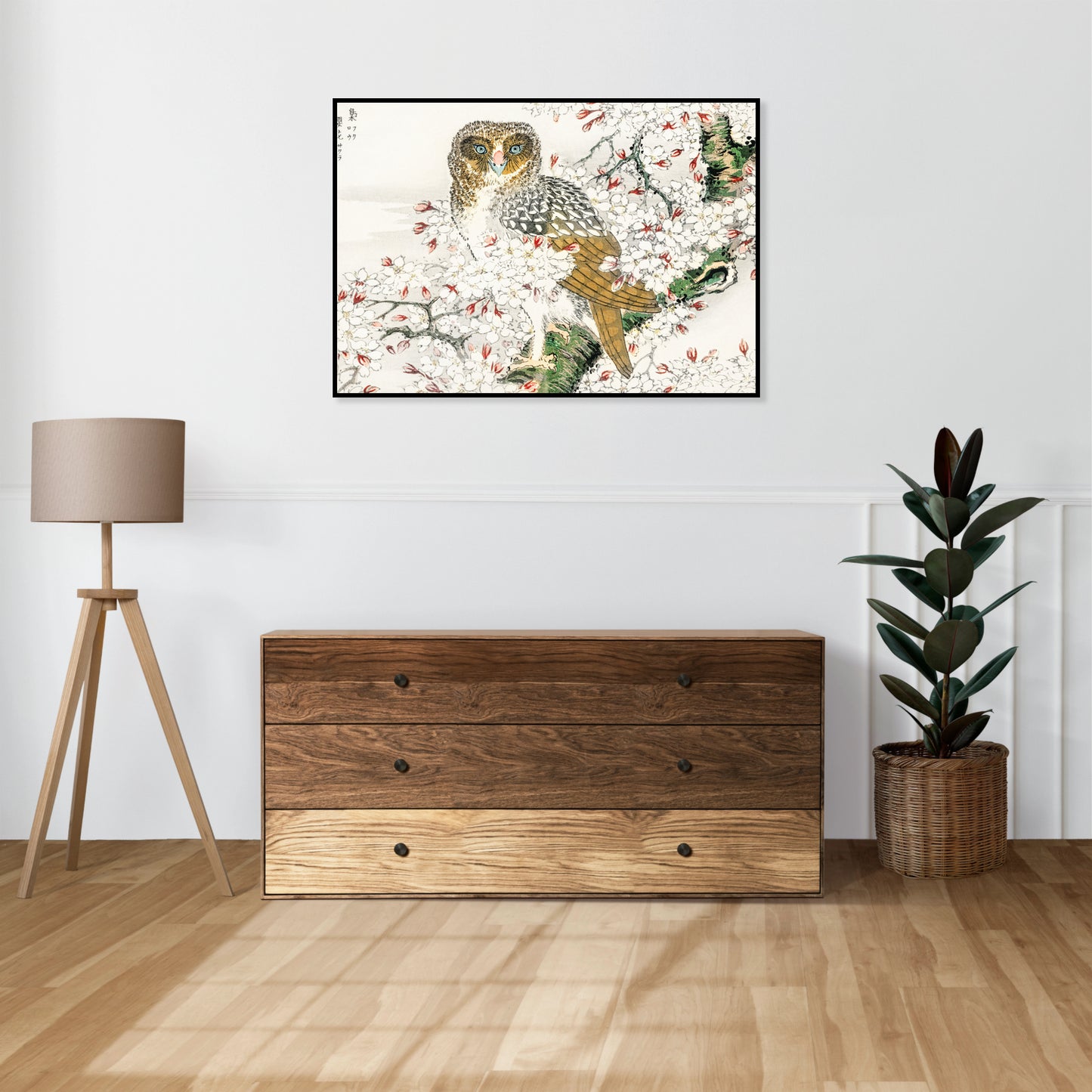 Plakat  Short-Eared Owl, Kashu Japoński Vintage do Salonu