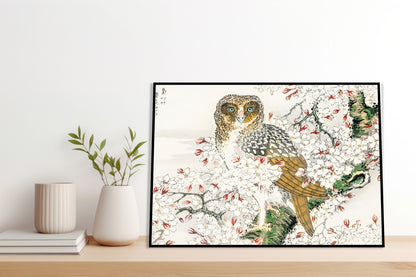 Plakat  Short-Eared Owl, Kashu Japoński Vintage do Salonu
