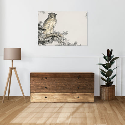 Obraz  Japanese Scops Owl, Kashu Vintage do Salonu
