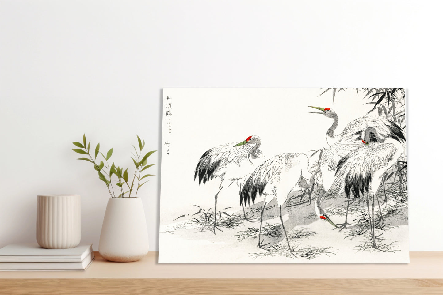 Obraz  Japanese Crane, Kashu Japoński Vintage do Salonu