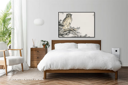 Plakat  Japanese Scops Owl, Kashu Vintage do Salonu