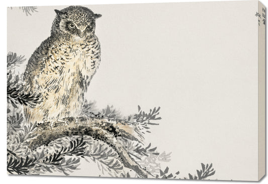 Obraz  Japanese Scops Owl, Kashu Vintage do Salonu