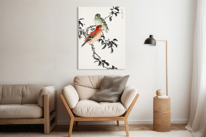 Obraz  Crossbill, Kashu Japoński Vintage do Salonu