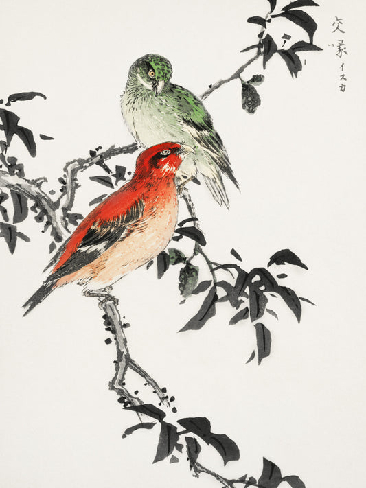 Plakat  Crossbill, Kashu Japoński Vintage do Salonu