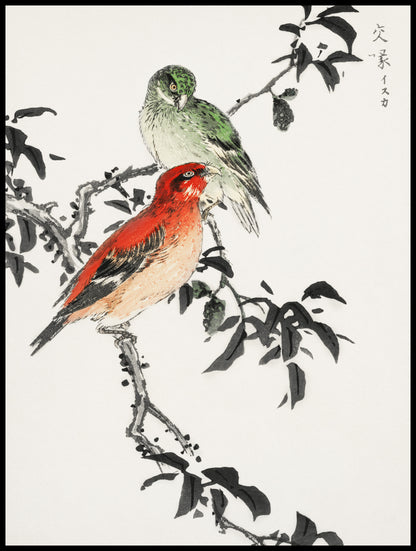 Plakat  Crossbill, Kashu Japoński Vintage do Salonu