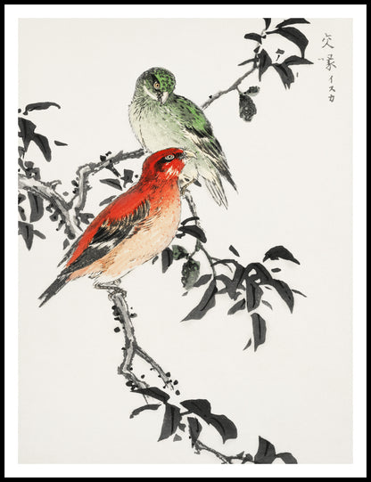 Plakat  Crossbill, Kashu Japoński Vintage do Salonu