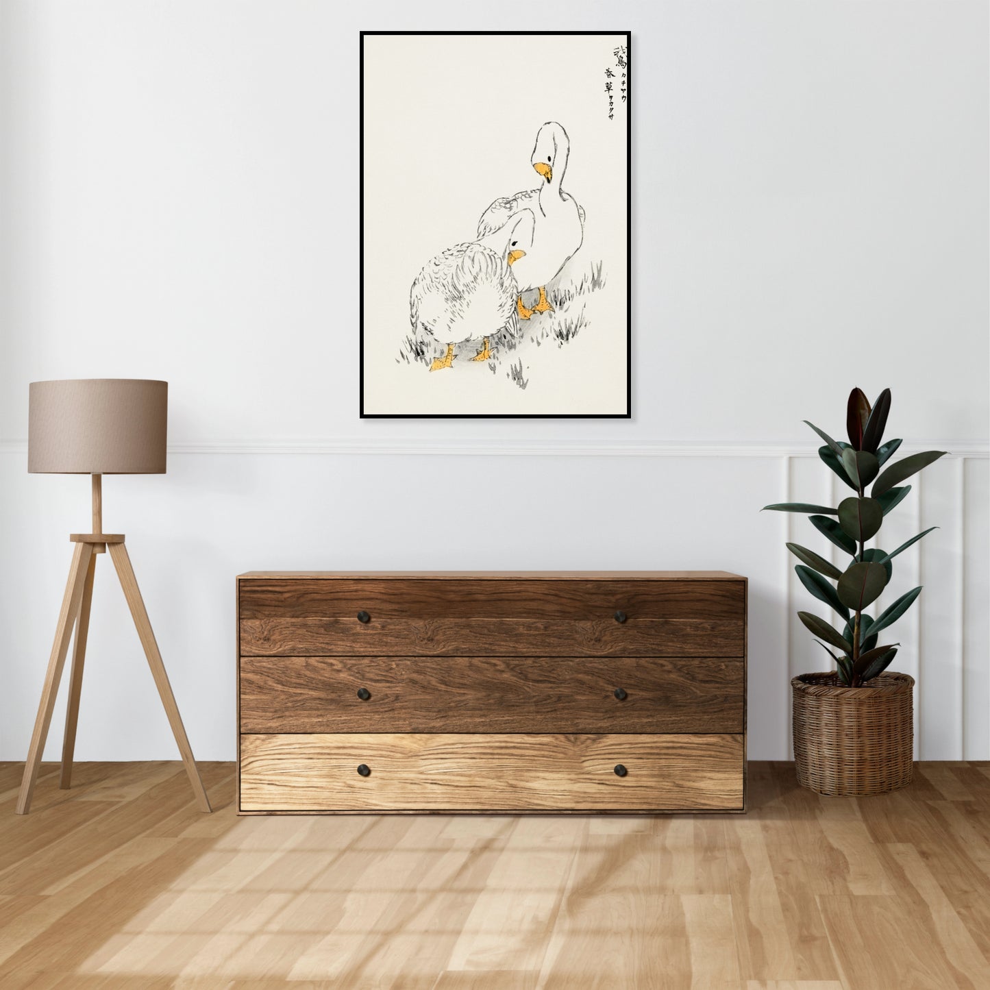 Plakat  Duck and Young Grass, Kashu Vintage do Salonu