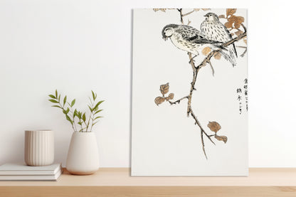 Obraz  Siskin and Euonymus Alata, Kashu Vintage do Salonu