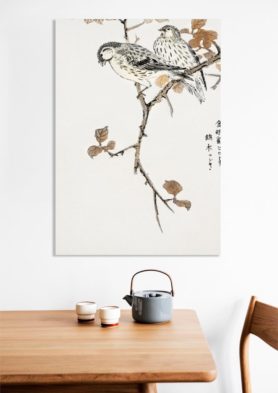 Obraz  Siskin and Euonymus Alata, Kashu Vintage do Salonu