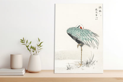 Obraz  White-naped Crane, Kashu Vintage do Salonu