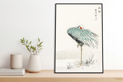 Plakat  White-naped Crane, Kashu Vintage do Salonu