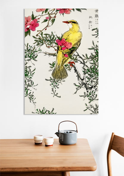 Obraz  Chinese Bush-Warbler, Kashu Vintage do Salonu