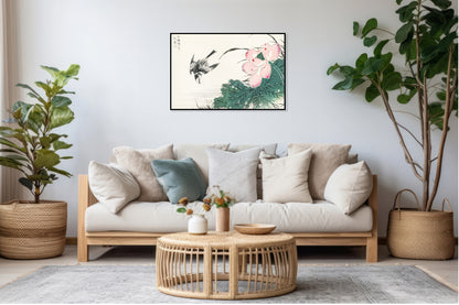 Plakat  Japanese Pied Wagtail, Kashu Vintage do Salonu