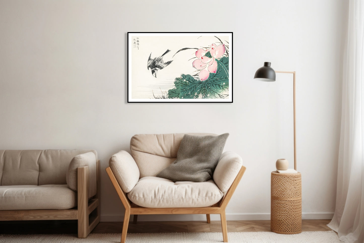 Plakat  Japanese Pied Wagtail, Kashu Vintage do Salonu