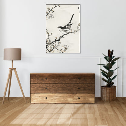 Plakat  Bush-Warbler, Kashu Japoński Vintage do Salonu