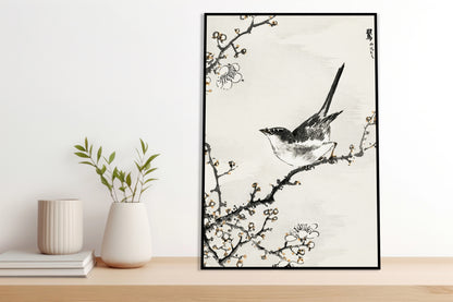 Plakat  Bush-Warbler, Kashu Japoński Vintage do Salonu