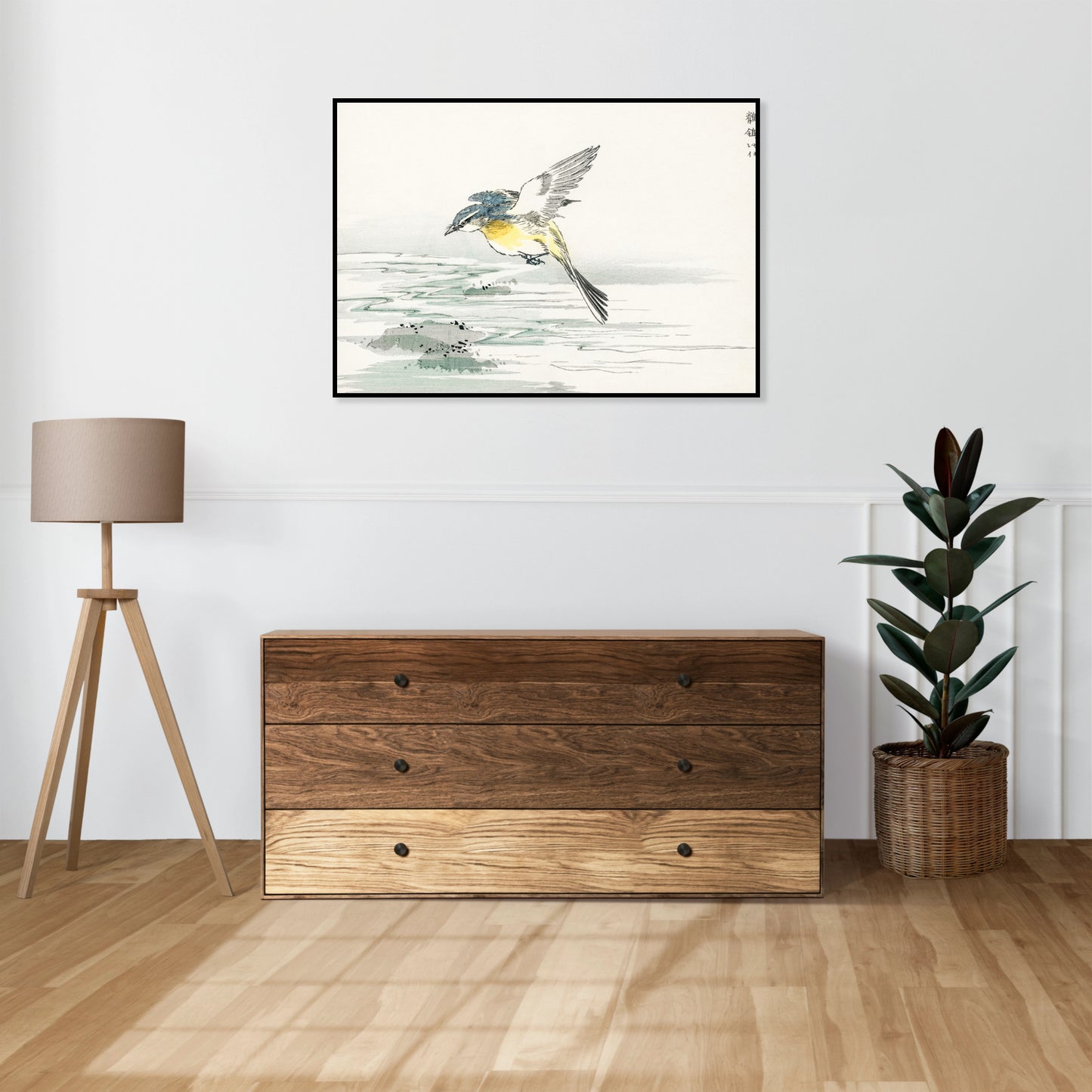 Plakat  Eastern Grey Wagtail, Kashu Vintage do Salonu