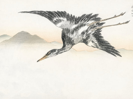 Plakat  Common Crane, Kashu Japoński Vintage do Salonu
