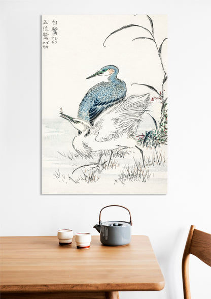 Obraz  Night Heron, Kashu Japoński Vintage do Salonu