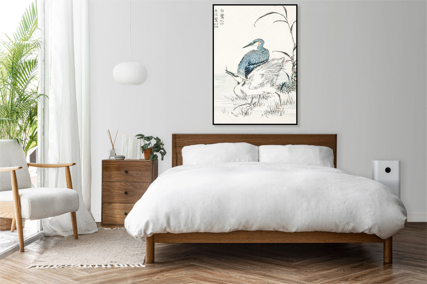 Plakat  Night Heron, Kashu Japoński Vintage do Salonu