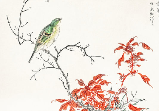 Plakat  Chinese Amaranth, Kashu Japoński Vintage do Salonu