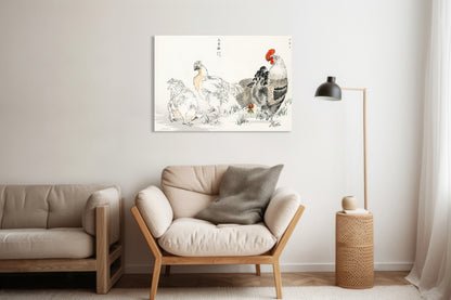 Obraz  Domestic Fowl, Kashu Japoński Vintage do Salonu