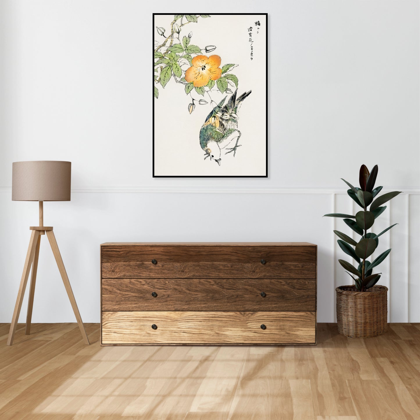 Plakat  Grey Starling, Kashu Japoński Vintage do Salonu